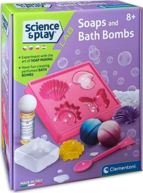 CLEMENTONI Science&Play Laboratoire de fabrication de savons et de bombes de bain