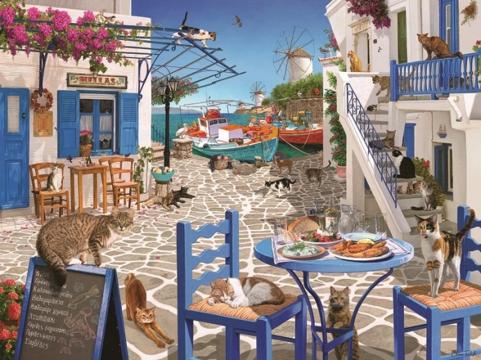 Puzzle Ravensburger Chats à Mykonos 1500 pièces