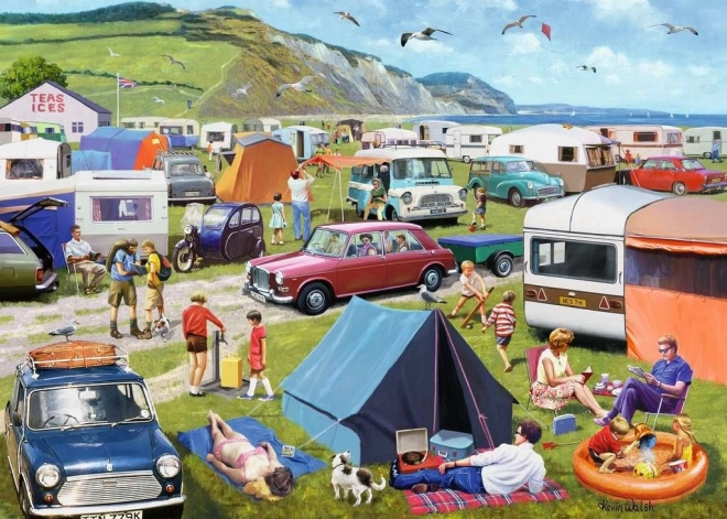 Puzzle Camping en caravane 1000 pièces