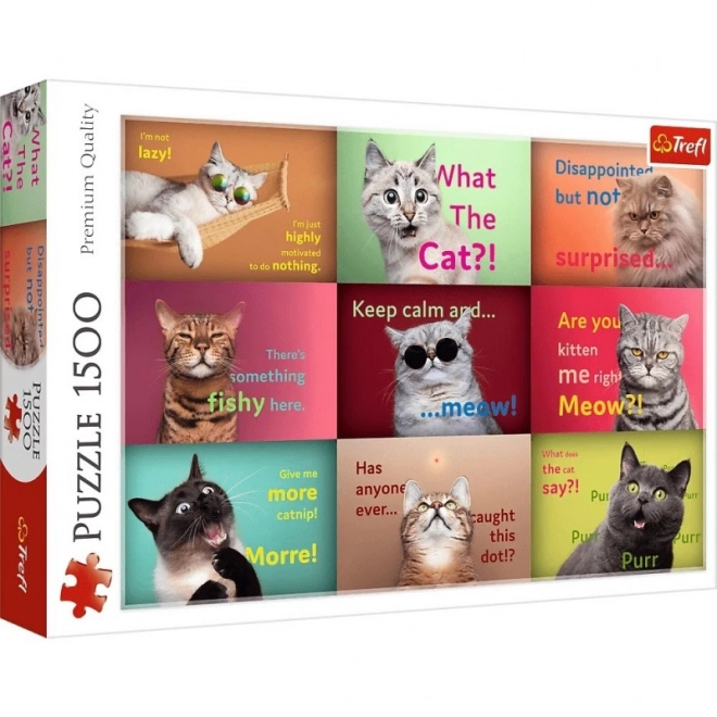 Puzzle 1500 Portraits de chats amusants