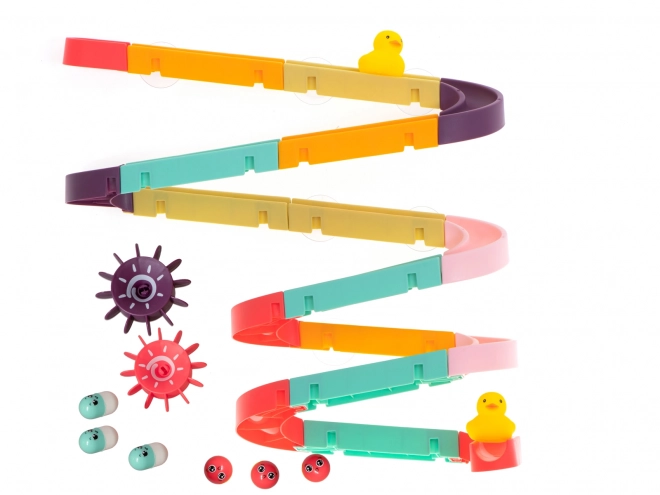 Toboggan coloré pour baignoire pour petits canards