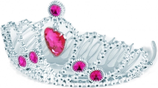 Couronne étincelante avec strass roses