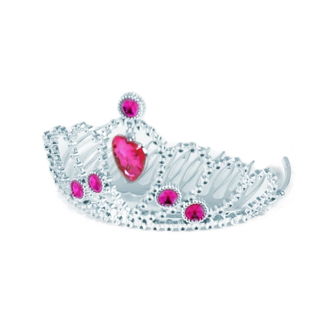 Couronne princesse avec boucles d'oreilles rose