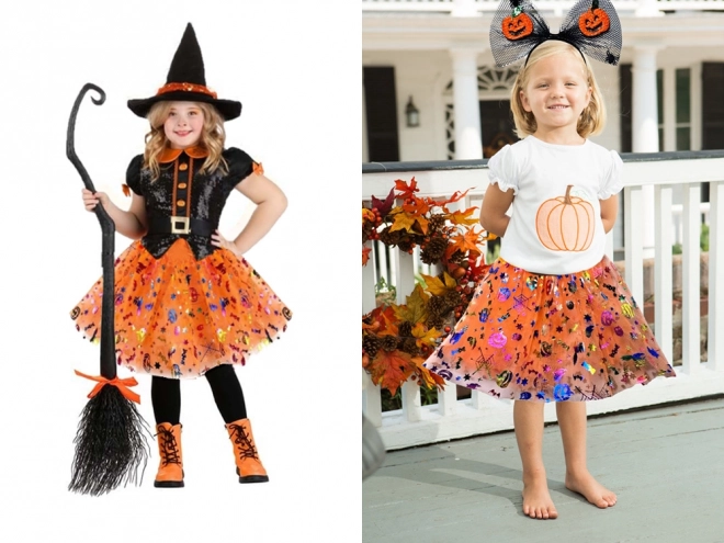 Costume d'Halloween avec serre-tête et jupe tutu