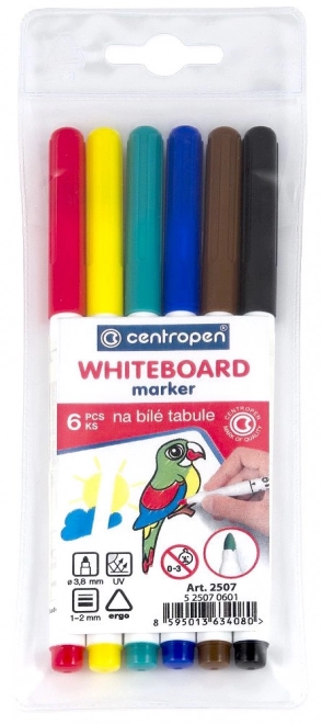 CENTROPEN Marqueurs pour tableaux blancs 6 pièces