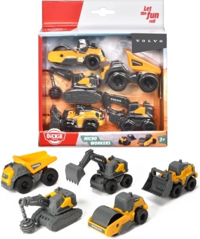 Set de véhicules de chantier, Volvo CONSTR lot de 5