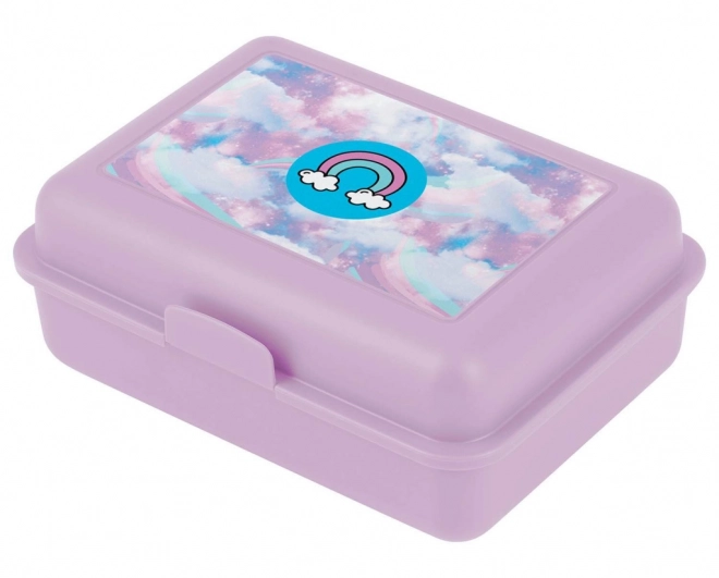 Boîte à déjeuner en plastique violet avec motif Ciel