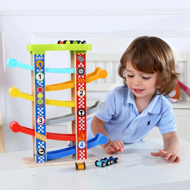 Tooky Toy Toboggan coloré pour voitures
