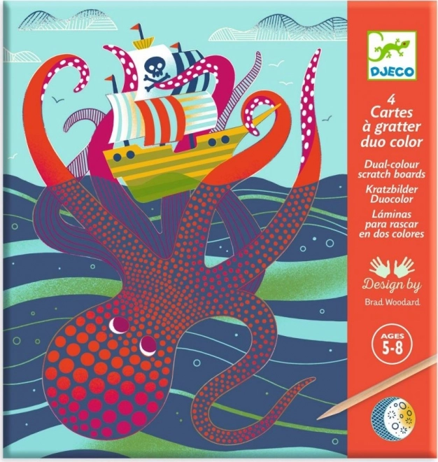 Djeco images à gratter : En mer