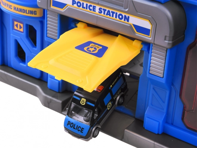 Méga garage avec police et pompiers avec ascenseur