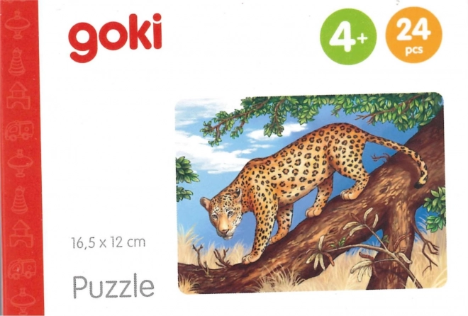 Puzzle en bois GOKI Animaux africains : Jaguar 24 pièces