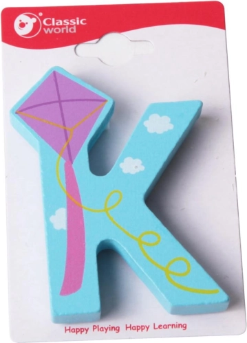 Lettre en bois K CLASSIC WORLD