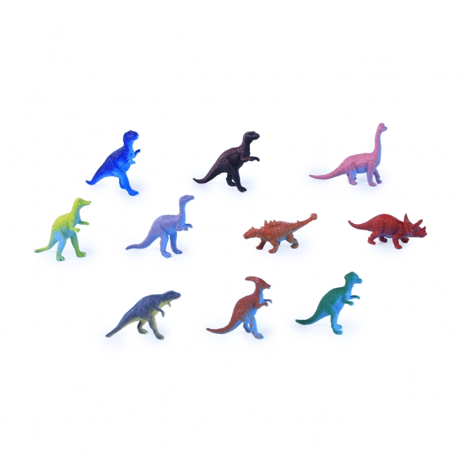 Ensemble de 10 figurines de dinosaures colorées pour enfants