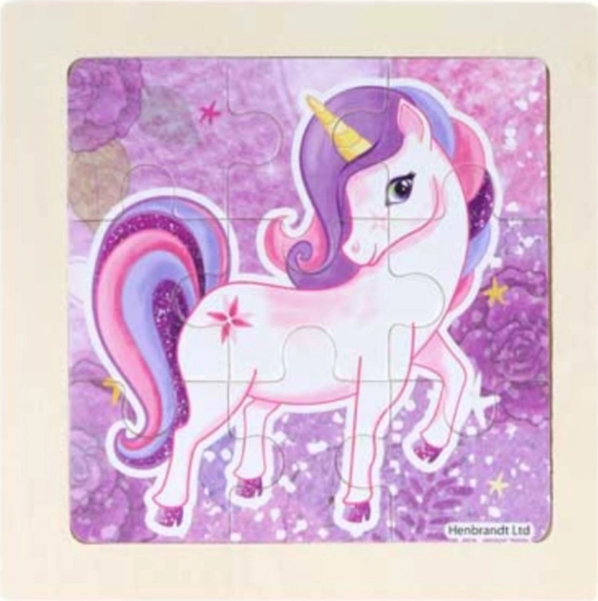 Puzzle en bois licorne 9 pièces