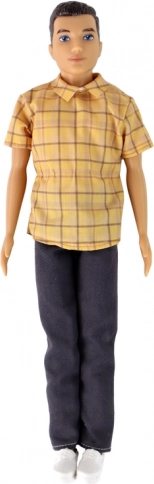Tenue stylée à carreaux jaunes