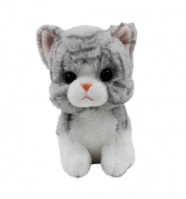Chat Gris en Peluche 17 cm
