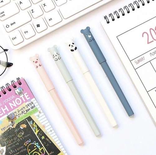 Stylos effaçables avec animaux - 4 pièces