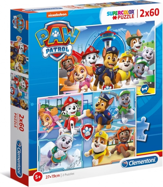 CLEMENTONI Puzzle Pat' Patrouille 2 x 60 pièces
