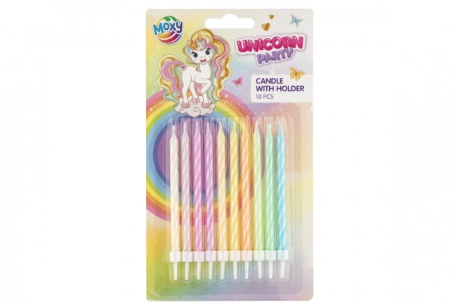 Bougies de gâteau licorne 10 pièces