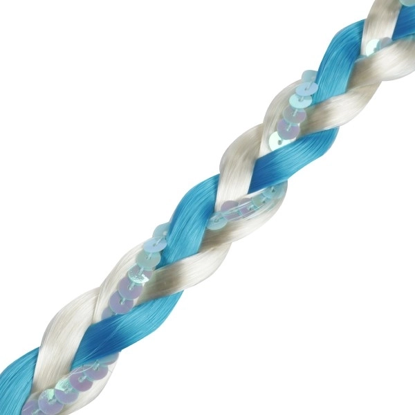 Tresse de princesse de glace avec paillettes