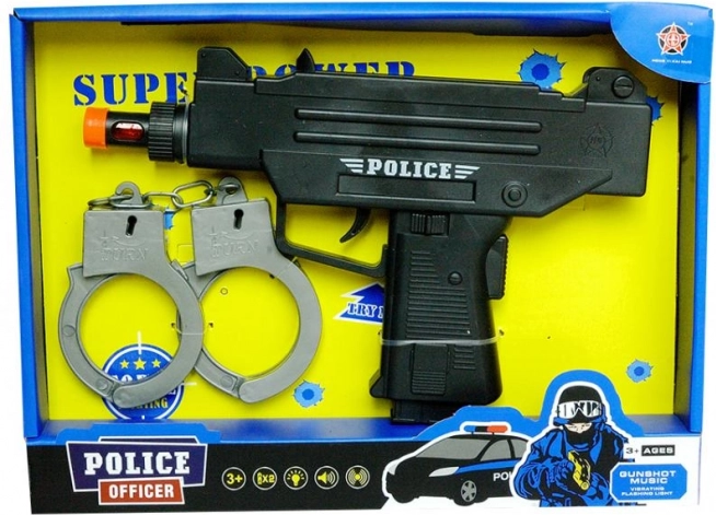 Pistolet de police avec menottes – set pour enfants pour petits policiers