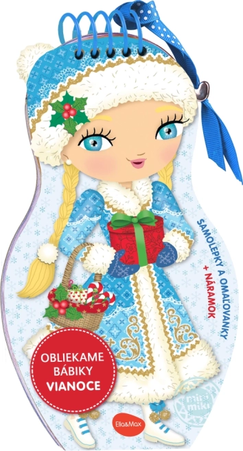 Nous habillons des poupées Noël – coloriages et autocollants