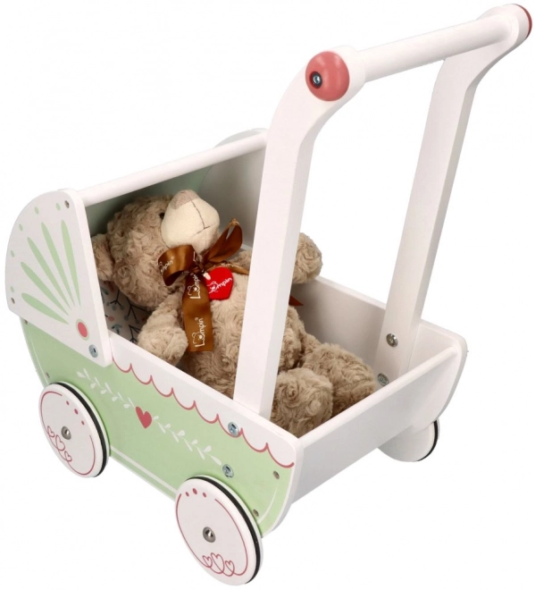 Poussette en bois pour poupées