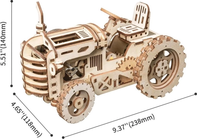 Puzzle mécanique en bois 3D RoboTime Tracteur
