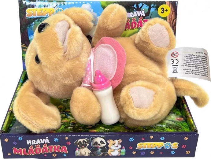 Chiot interactif avec biberon de Steppos