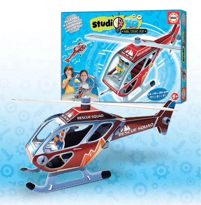 EDUCA Studio maquette 3D Hélicoptère de secours