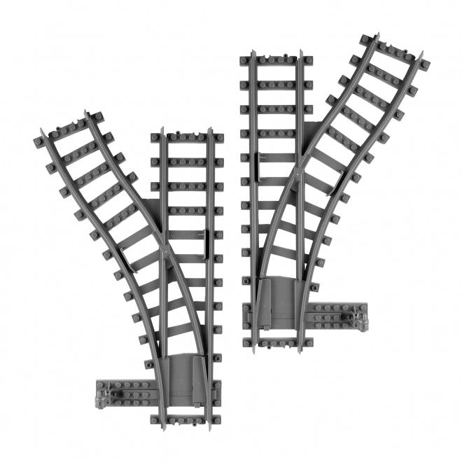 Jeu de construction BLOXO rails pour trains et tram RAPPA - aiguillage 2 pièces