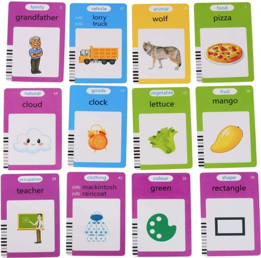 Riche ensemble de 112 cartes recto‑verso