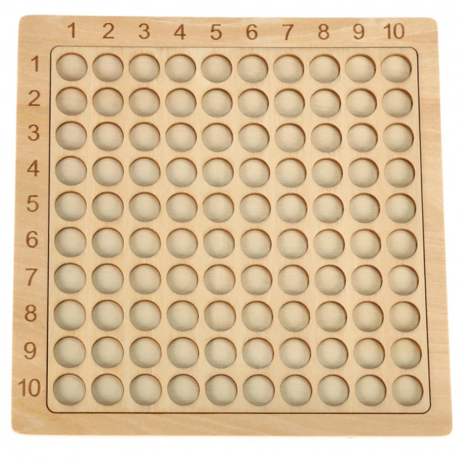Jouet éducatif en bois pour la multiplication avec des anneaux colorés