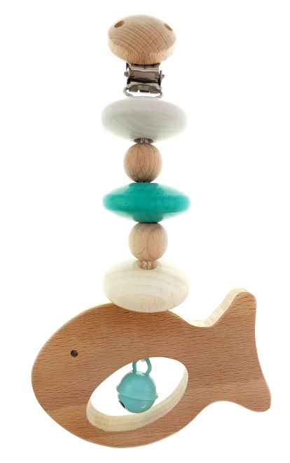 Clip pour poussette Poisson Turquoise