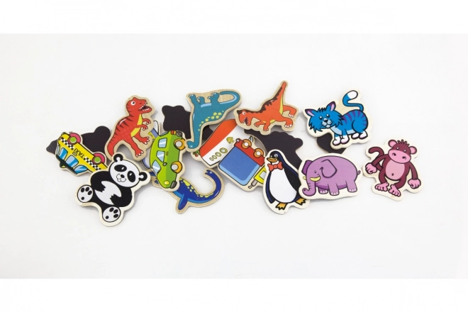 Aimants en bois pour enfants Animaux - ensemble de 20 pcs