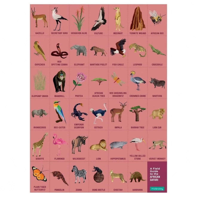 Puzzle Mudpuppy Safari casse-tête et recherche 64 pièces
