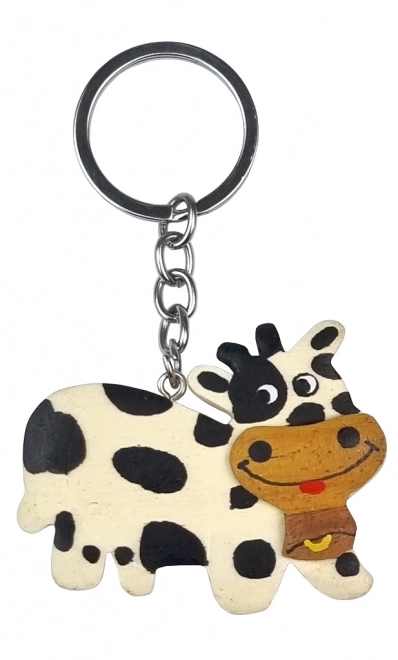 Porte-clés en bois grand Vache