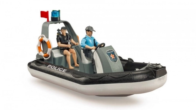 Bruder Bateau de police avec policier et plongeur