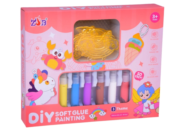 Kit créatif pour fabriquer des porte-clés DIY Modèles Couleurs ZA5208