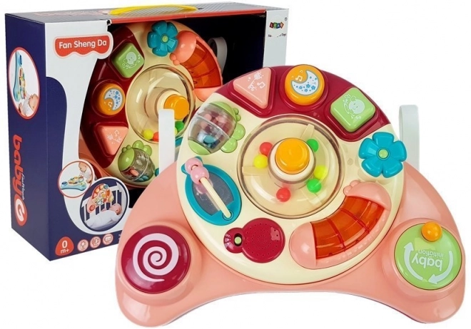 Jouet Interactif pour Enfants avec Musique et Sons d'Animaux Rose