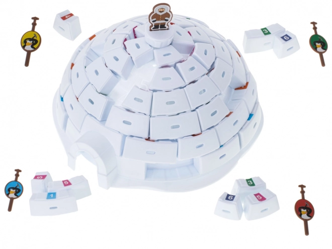 Jeu de société construis un igloo avec des pingouins