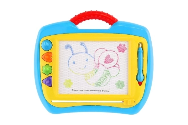 Tableau magnétique à dessiner en plastique 20x15cm dans une boîte 38x32x5cm