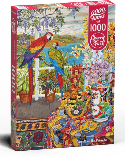 Puzzle perroquets sur la véranda 1000 pièces