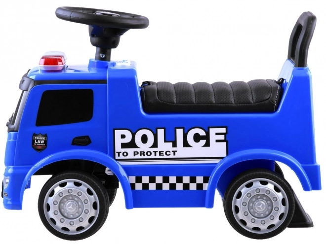 Trotteur pour enfants avec son Mercedes Antos POLICE bleu