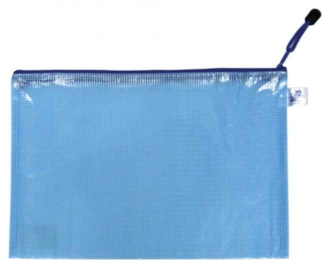 KARTON P+P Pochette à fermeture éclair en maille A5 bleue