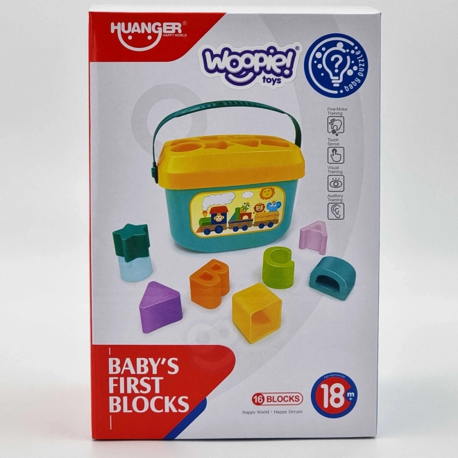 Woopie tri d'enfants et valisette avec apprentissage de l'alphabet et des formes