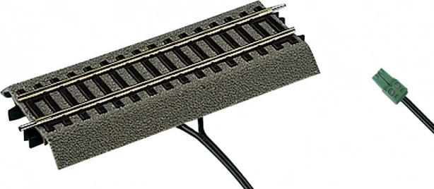 ROCO LINE rail droit avec ballast 115 mm (H0) avec entrée numérique