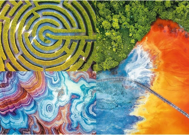 Motif aérien captivant et haut en couleurs