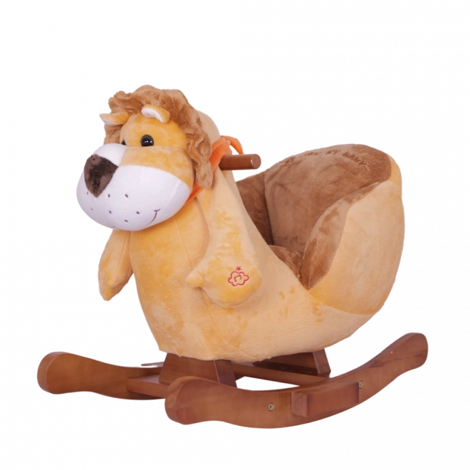 Lion à bascule avec foulard orange pour enfants