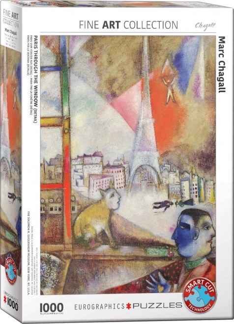 Puzzle Paris à travers la fenêtre 1000 pièces